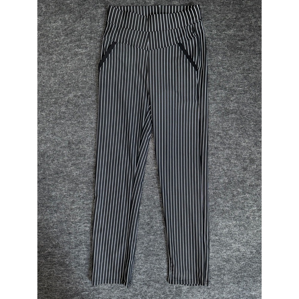 C Mode Skinny Pants Womens Small Multicolor Striped Elastic Waist Pull On Casual